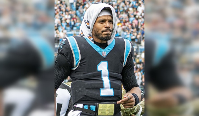 Cam newton teal outlet jersey