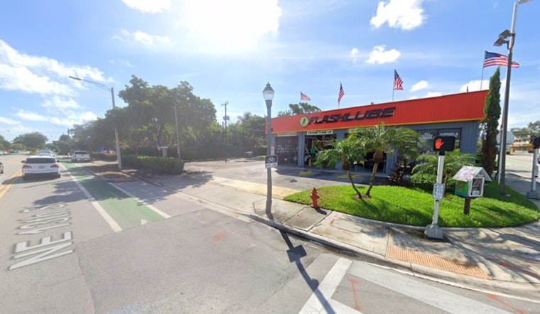 Car Found on Side Outside Business in Fort Lauderdale, No Injuries Reported