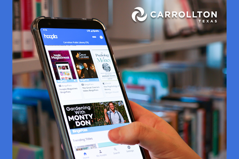 Carrollton Public Library Unveils Hoopla Platform Offering Free Digital Media to Card Holders