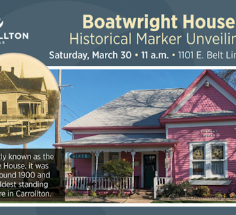 Carrollton to Unveil Historical Marker for Storied Boatwright House with Ceremony on March 30