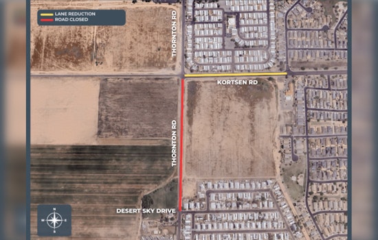 Casa Grande Alert: Road Closures Begin April 1 for Kortsen Road Sewer Project Near Thornton Road