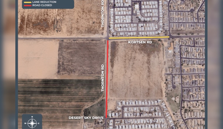 Casa Grande Alert: Road Closures Begin April 1 for Kortsen Road Sewer Project Near Thornton Road