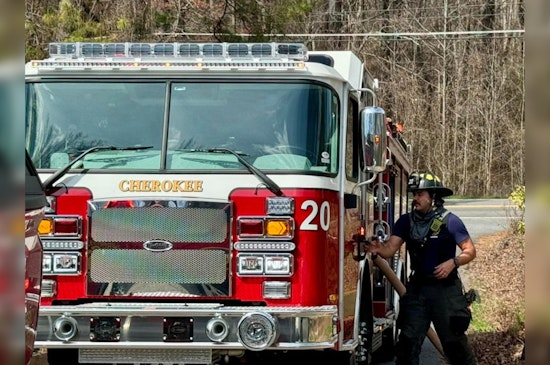 Cherokee County Commuters Delayed by Barn Fire, Local Firefighters Battle Blaze and Road Closure