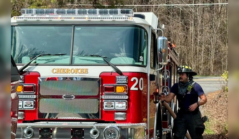 Cherokee County Commuters Delayed by Barn Fire, Local Firefighters Battle Blaze and Road Closure