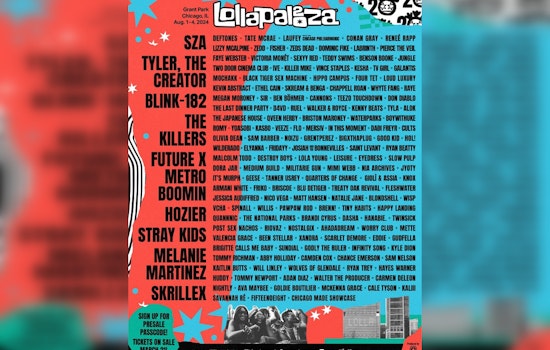 Chicago's Lollapalooza 2024 Lineup Unveiled: Blink-182, The Killers, SZA to Headline Historic 20th Anniversary in Grant Park