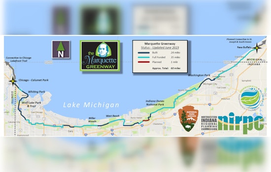 Chicago's Marquette Greenway Trail Journeys Towards Completion with New Segment in Michigan