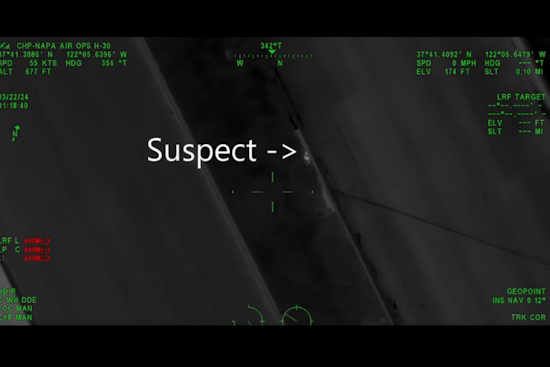 VIDEO: CHP Helicopter H-30 Assists in Arrest of Two Suspects in Dublin and Alameda County Chases