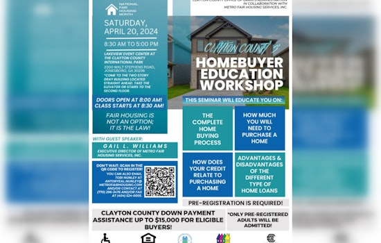Clayton County Offers Comprehensive Homebuyer Education Workshop on April 20