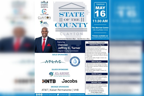 Clayton County's State of the County Address in Morrow on May 16 to Outline Future Growth
