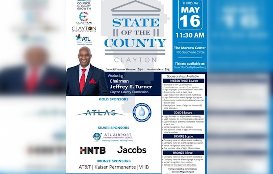 Clayton County's State of the County Address in Morrow on May 16 to Outline Future Growth