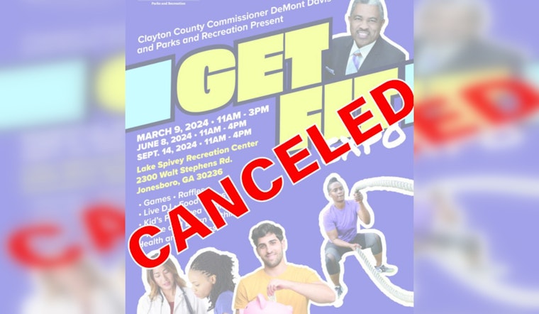 Commissioner Davis' Get Fit Expo Canceled in Clayton County Due to Severe Weather Forecast