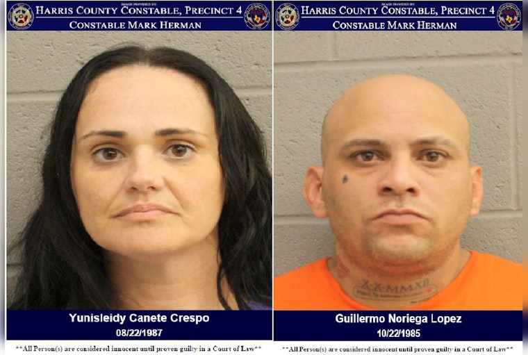 Couple Accused of Concealing Stolen Goods in Baby Stroller at Harris County Sunglass Hut
