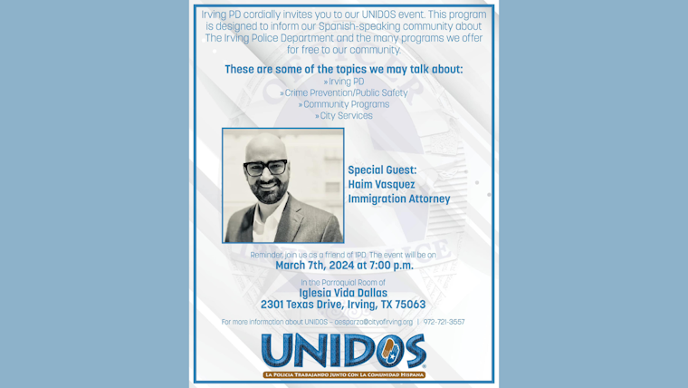 Dallas-Area Police Departments Join Forces to Strengthen Community Ties at Upcoming Unidos Event