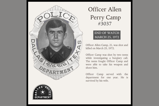 Dallas Police Department Honors Memory of Retired Officer Allen Perry Camp with Touching Tribute