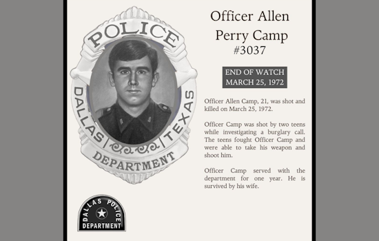 Dallas Police Department Honors Memory of Retired Officer Allen Perry Camp with Touching Tribute