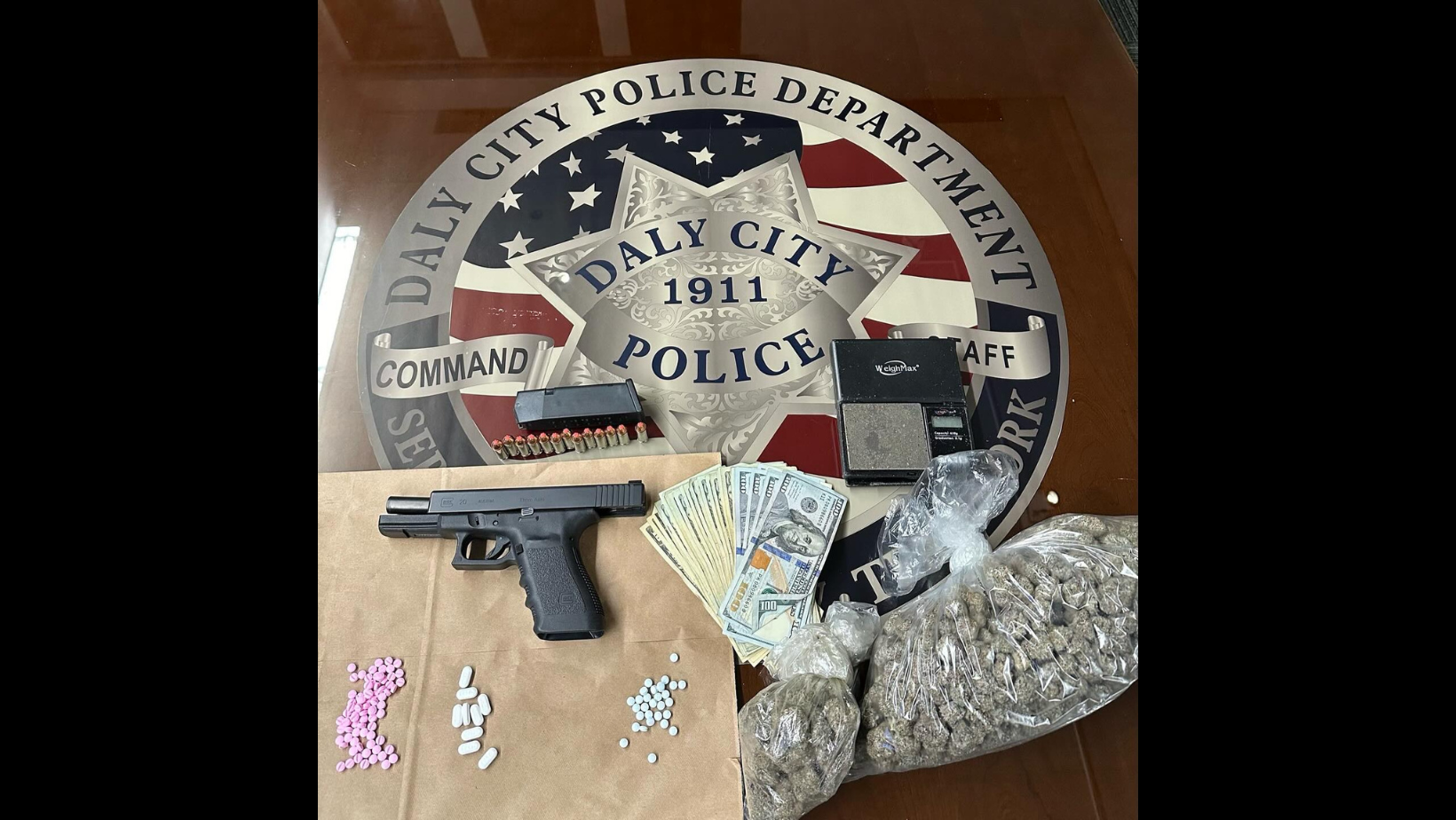 Daly City Police Discover Unregistered Gun and Evidence of Drug Sales