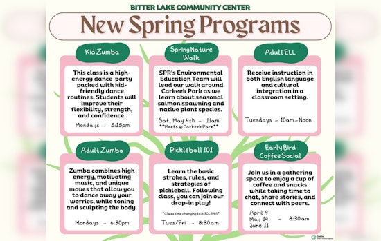 Dance, Nature Walks, and Pickleball, Bitter Lake Community Center Unveils New Spring Programs in Seattle