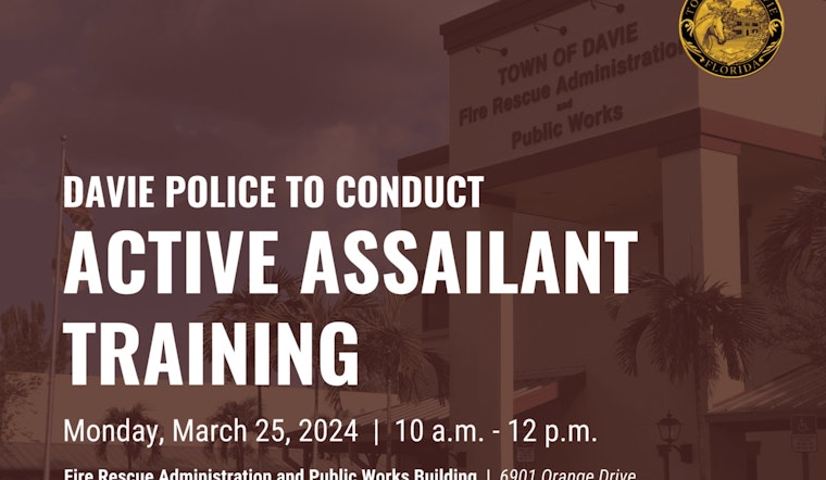 Davie to Conduct Active Assailant Training Exercise, Public Access Limited at Town Facility