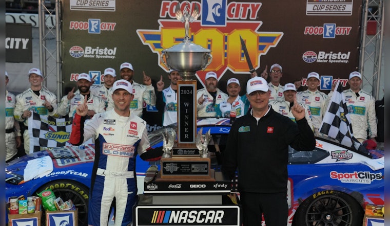 Denny Hamlin Secures Crucial Victory at Bristol Motor Speedway Amid Tire Strategy Battle
