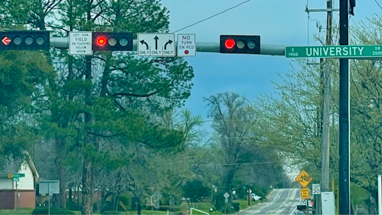 Denton Police Unveil "No Right Turn on Red" Signs to Increase Safety on University Drive