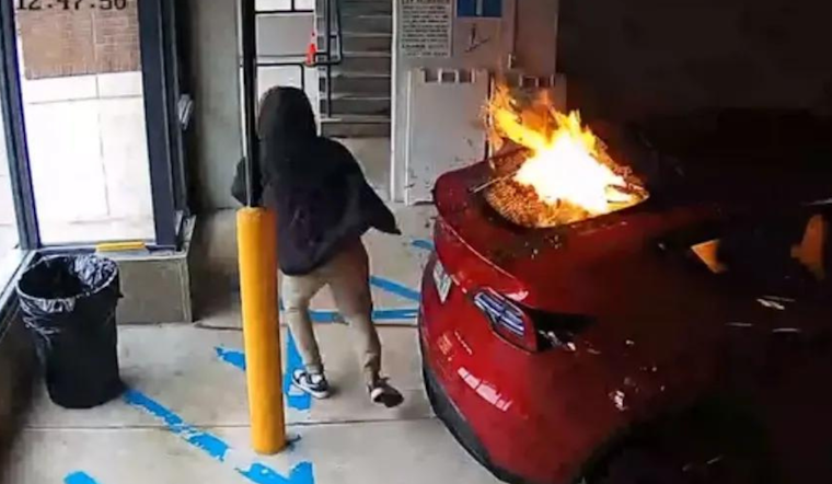 Detroit Police Intensify Manhunt for Arsonist Who Set Ablaze a Tesla in Midtown Garage