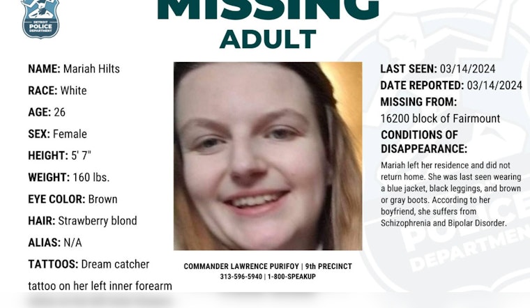 Detroit Police Seek Help to Find Missing Woman with Medical Conditions