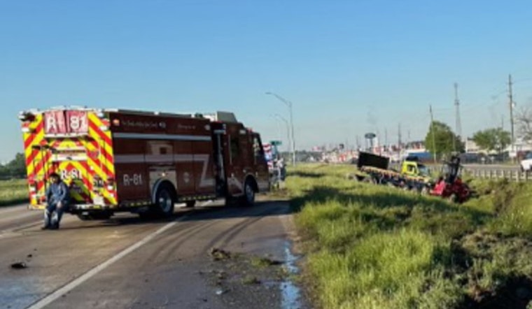 Diesel Spill from 18-Wheeler Crash Leads to Major Clean-Up on US-90 in Crosby, Texas