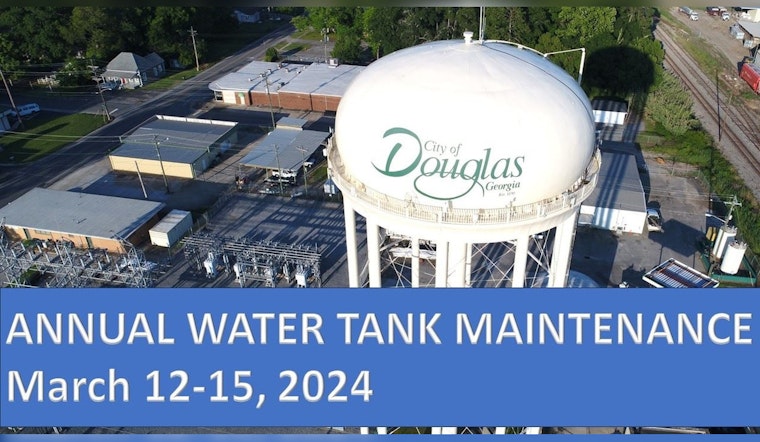 Douglas Residents Warned of Temporary Tap Water Discoloration During Routine Tank Maintenance