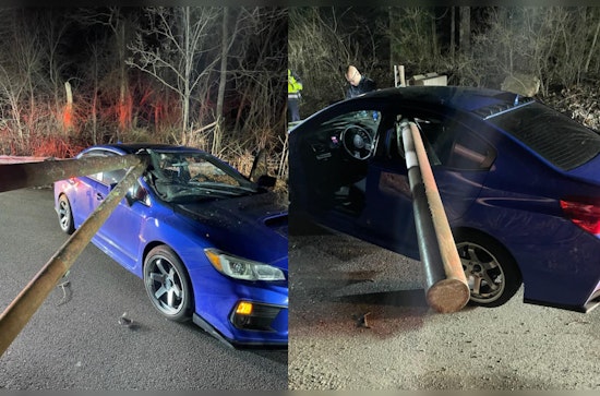 Driver Escapes Unharmed as Car Gets Skewered by MBTA Station Barrier in Ashland, MA