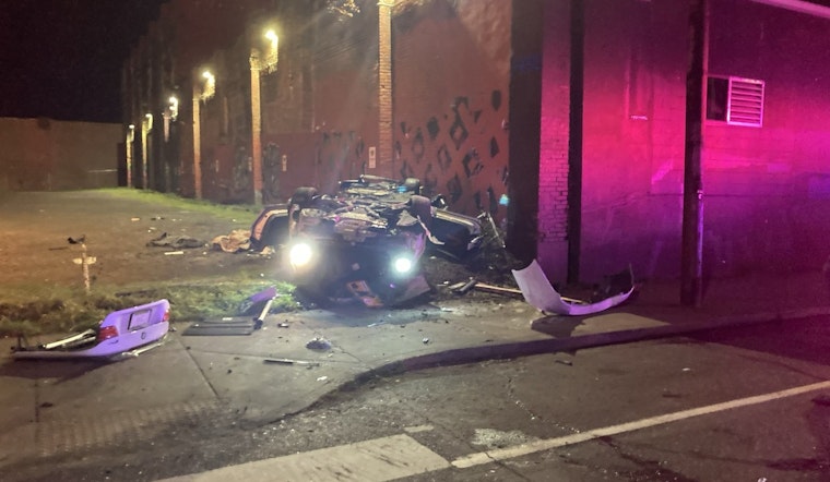 Driver Survives 80-Foot Plunge Off I-5 in Portland after Vehicle Strikes Light Pole and Catches Fire