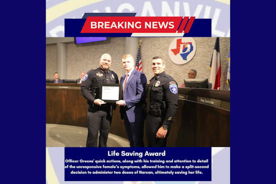 Duncanville Hero Cop Awarded for Quick Action in Opioid Overdose Save
