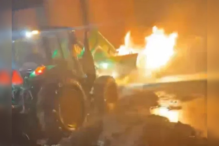 Eagle Pass Firefighters Quench Oil Plant Blaze Amidst Torrential Rain
