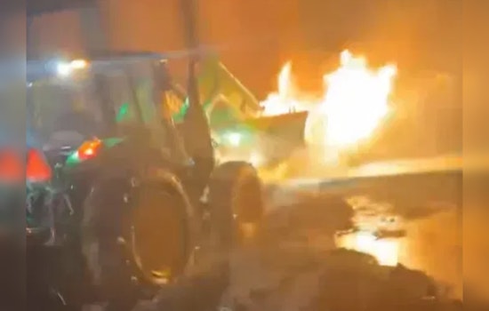 Eagle Pass Firefighters Quench Oil Plant Blaze Amidst Torrential Rain