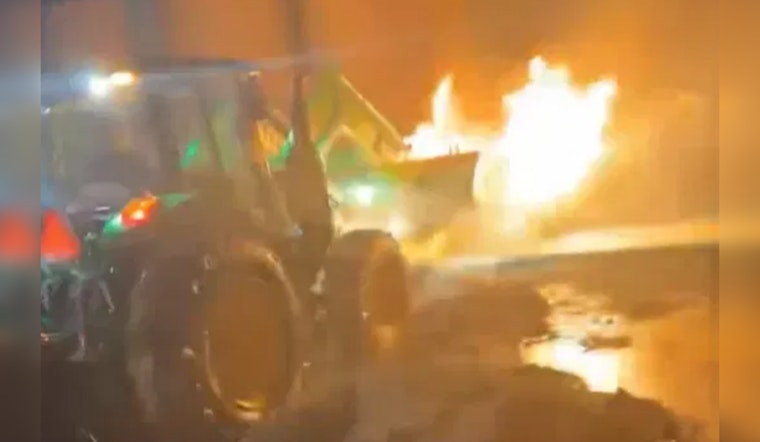 Eagle Pass Firefighters Quench Oil Plant Blaze Amidst Torrential Rain