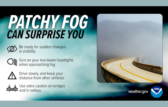 East Tennessee and Southwest Virginia Drivers Warned of Dense Fog by National Weather Service