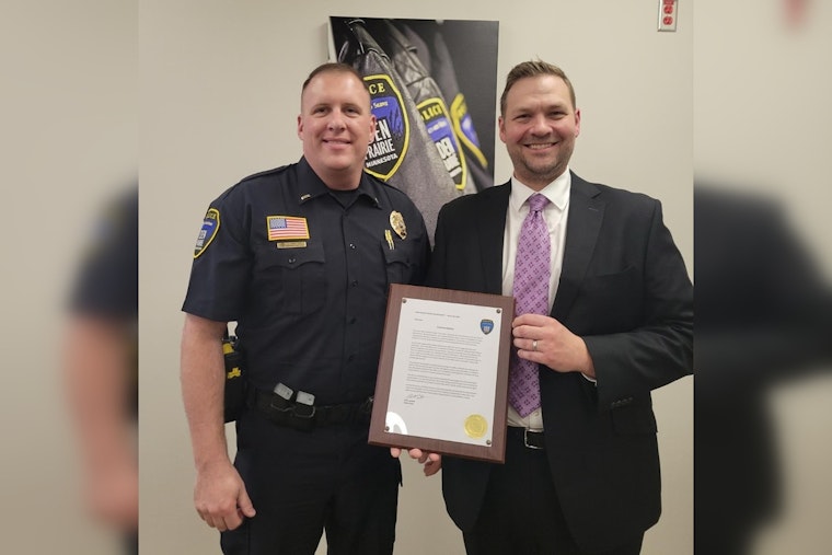 Eden Prairie Prosecutor Tory Sailer Receives Commendation Award as He Concludes Tenure