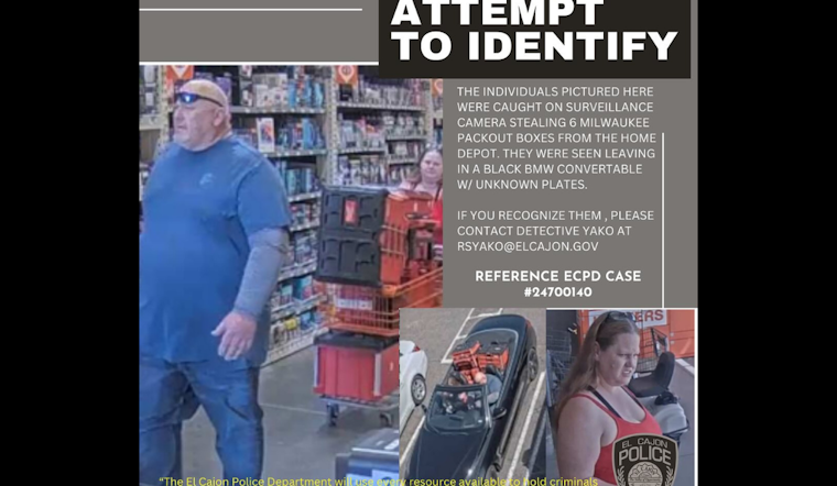 El Cajon Police Seek Public's Aid to Identify Suspects in Daring Home Depot Heist