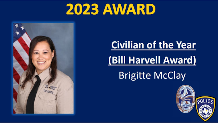 Euless Honors Brigitte McClay as 2023 Civilian of the Year with Bill Harvell Award
