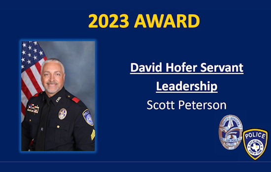 Euless Police Department Honors Sgt. Scott Peterson with 2023 David Hofer Servant Leadership Award