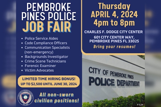 Explore Career Opportunities at Pembroke Pines Police Department Job Fair on April 4