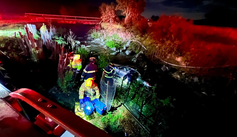 Fairfield Woman Arrested on Suspicion of Felony DUI After Vehicle Plunges into Creek Near Napa/Sonoma Border