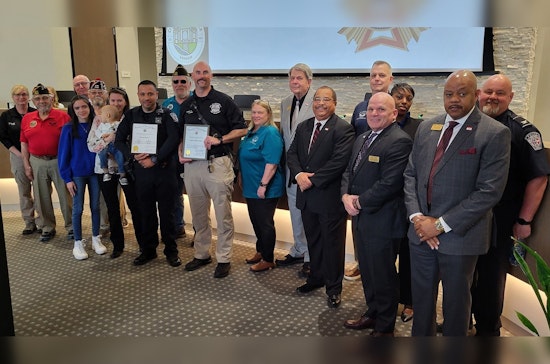 Fayetteville Honors Local Heroes, Fire Captain Josh Collins and Officer Kenneth Marcucci Awarded by VFW