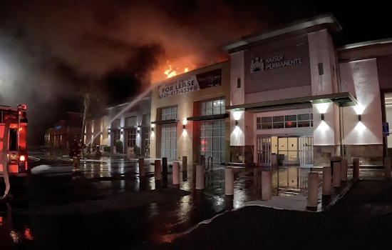 Firefighters Battle Overnight Blaze at Hesperia Commercial Strip, No Injuries Reported