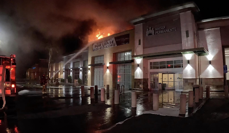 Firefighters Battle Overnight Blaze at Hesperia Commercial Strip, No Injuries Reported