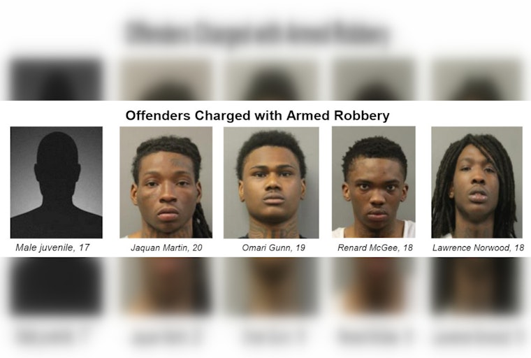 Five Detained, Including Juvenile, for Armed Robbery and Weapons Charges in Chicago