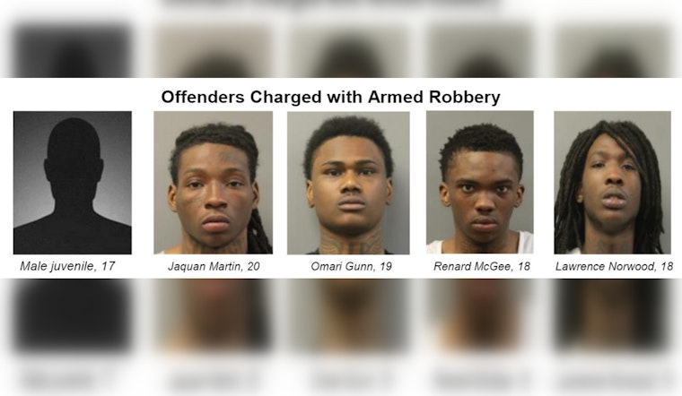 Five Detained, Including Juvenile, for Armed Robbery and Weapons Charges in Chicago