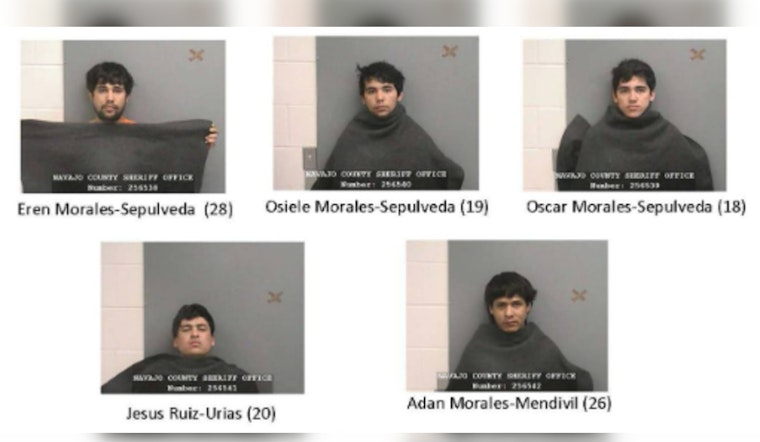 Five Phoenix Residents Charged with Burglary After Failed Boxcar Heist in Navajo County