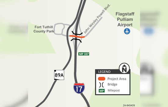 Flagstaff’s J.W. Powell Blvd Bridge Over I-17 Set for $8.2 Million Reconstruction Project in April