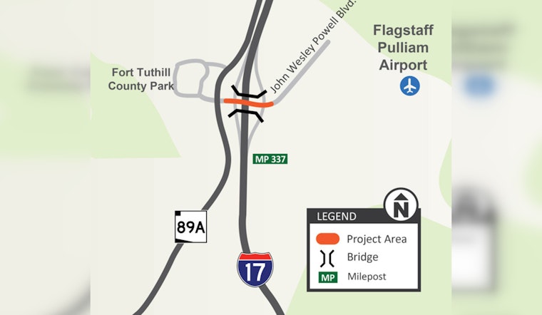 Flagstaff’s J.W. Powell Blvd Bridge Over I-17 Set for $8.2 Million Reconstruction Project in April