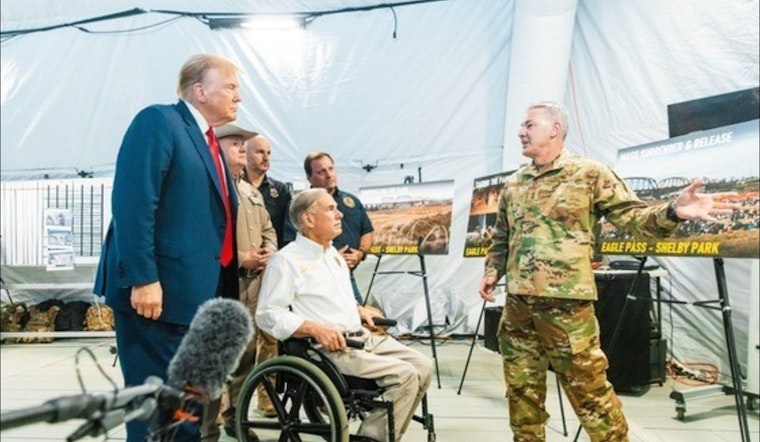 Former President Trump Supports Gov. Abbott's Firm Stance on Texas Border Security During Eagle Pass Visit